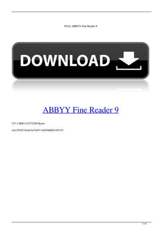 epson abbyy finereader 9.0 sprint download